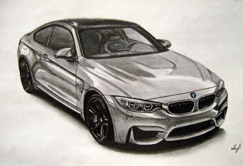 BMW f90 карандашом