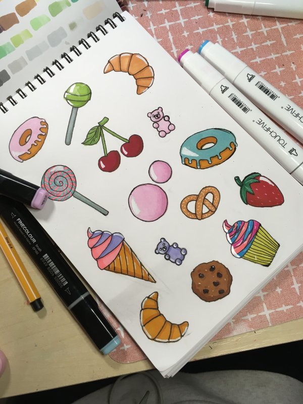 Мини рисунки для скетчбука легкие