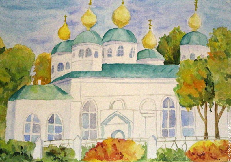 Воскресенский собор Череповец нарисовать