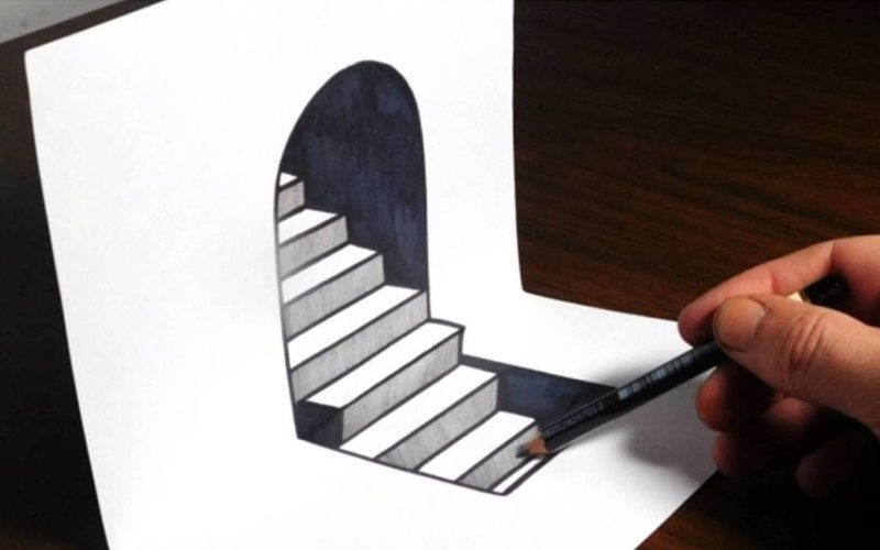 оптические иллюзии на бумаге