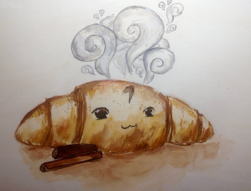 Булочка с корицей рисунок