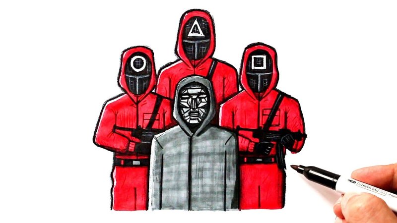 Игра в кальмара охранники
