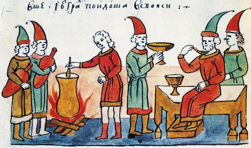 Рисунок к повести временных лет Сказание о Белгородском киселе