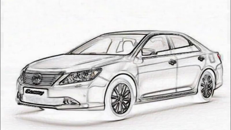 Toyota Camry xv40 эскиз