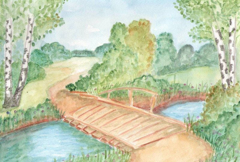 Рисование реки
