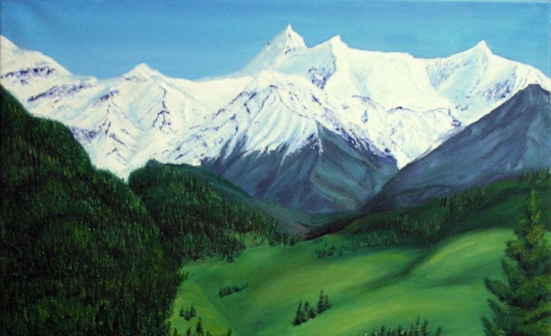 Горы рисунок