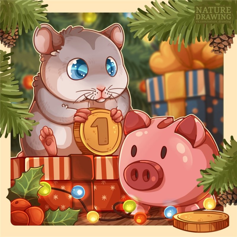 Новогодний хомяк
