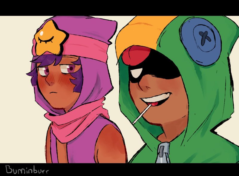 Леон Brawl Stars Леон и Сэнди шип