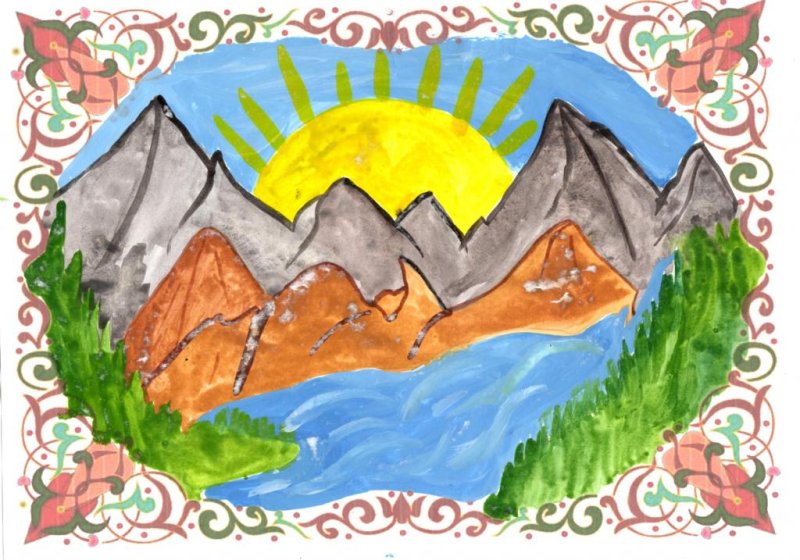 Родной край рисунок