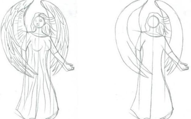 Ангел рисунок карандашом