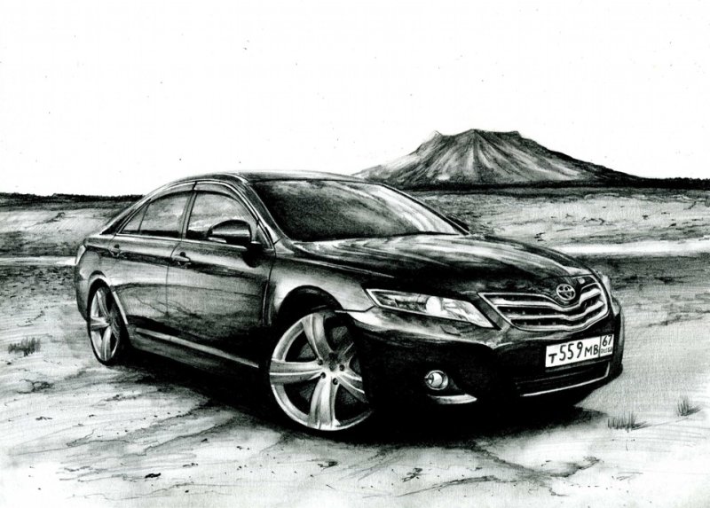 Toyota Camry xv40 эскиз