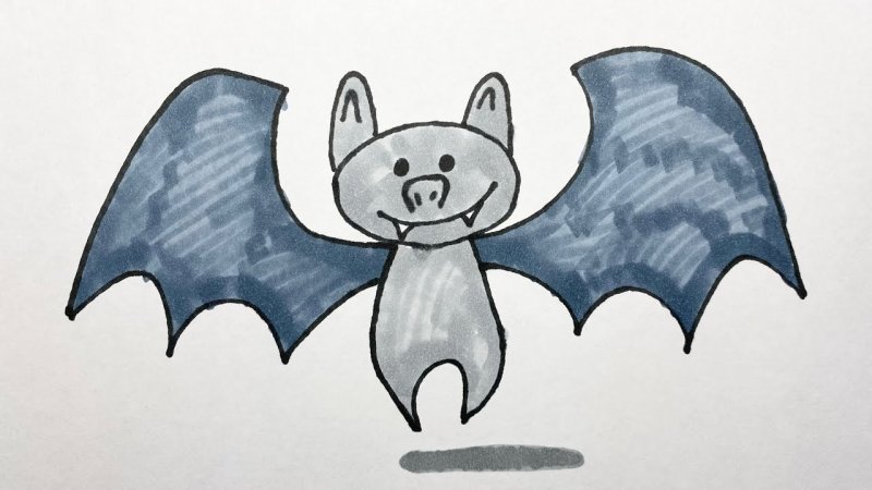 Летучая мышь картинки нарисованные