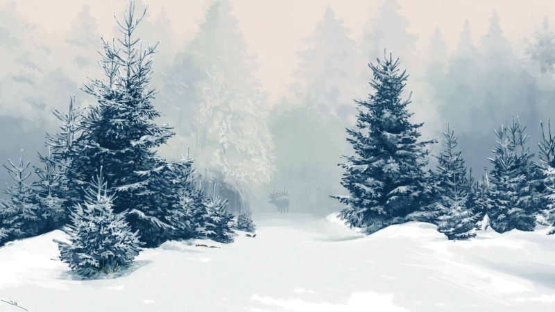сказочный зимний лес