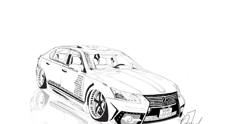 Раскраска Лексус LX 570