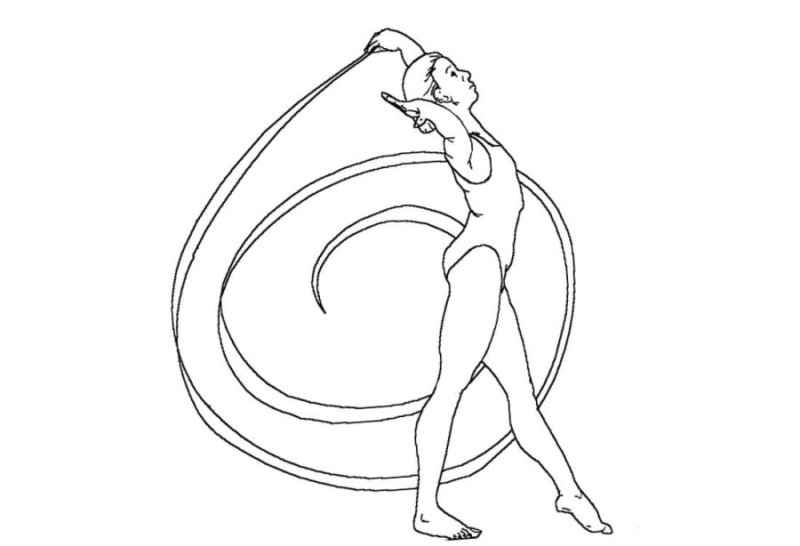 Раскраска гимнастка