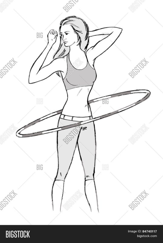 Спортивная девушка рисунок
