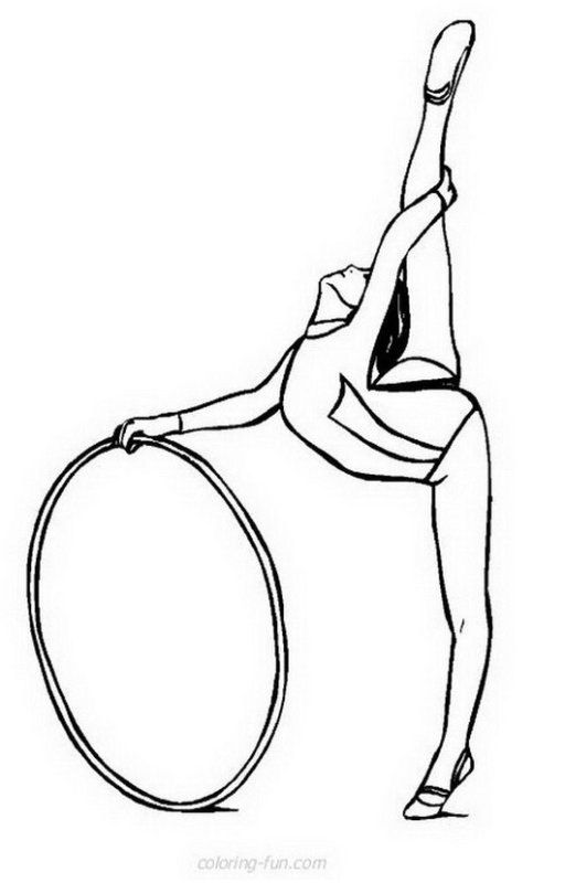 Раскраски для девочек гимнастки