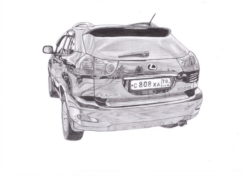 Раскраска Лексус РХ 350