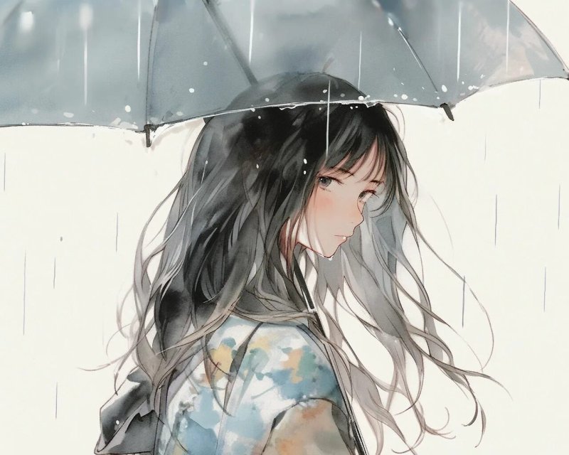 Аниме под дождем