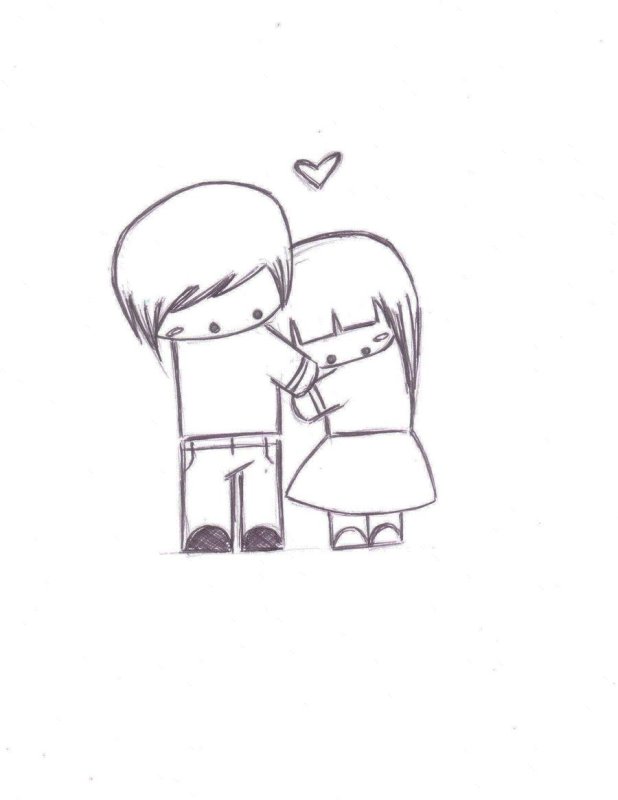 Любовные рисунки для срисовки лёгкие