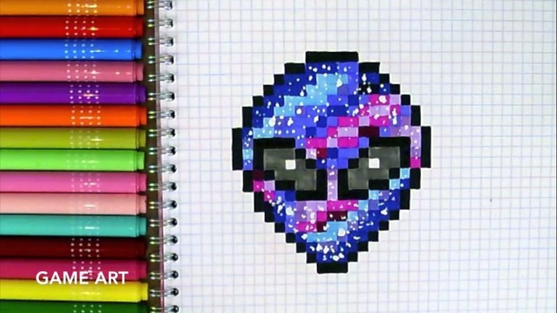 Рисунки по клеточкам разноцветные
