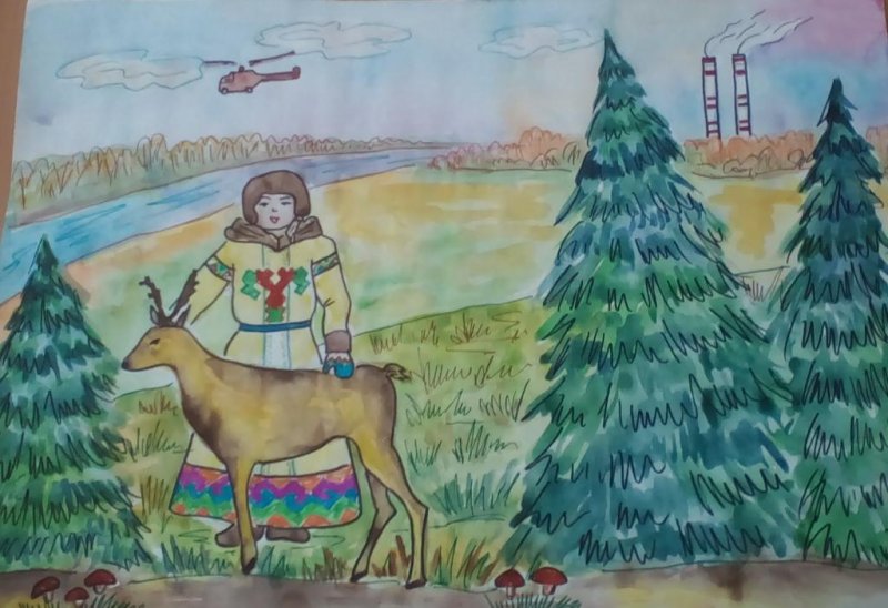 Рисунок на тему Югра