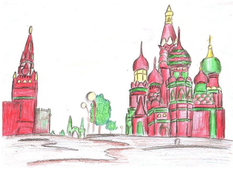 Москва рисунок