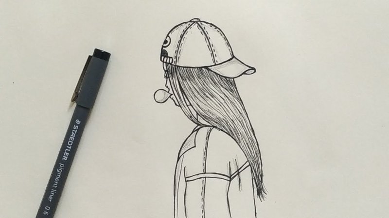 Рисунки для срисовки девушки легкие