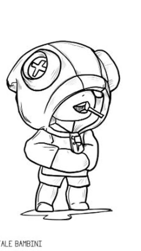 Леон рисунки Brawl Stars