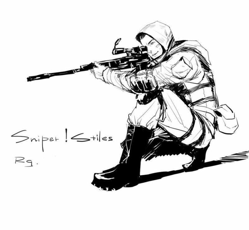 Снайпер рисунок