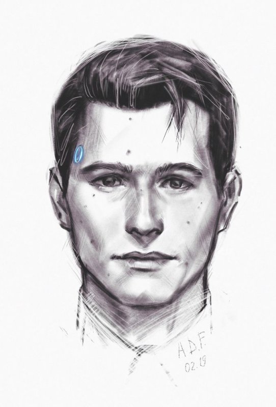 Коннор Детройт рисунок