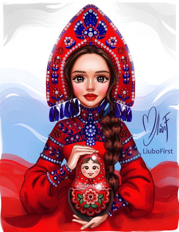 Девушка в кокошнике