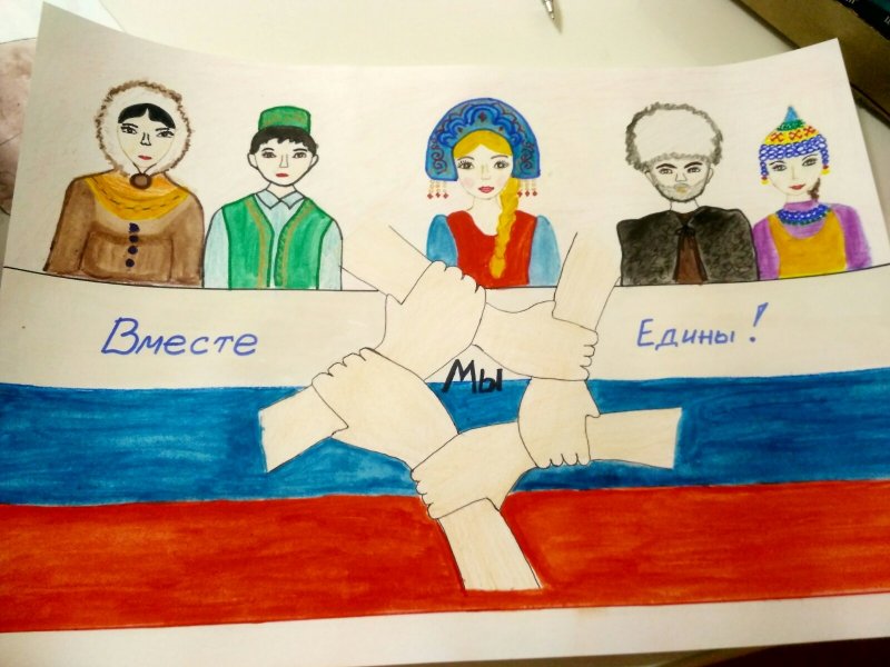 Рисунок на тему день единства народов