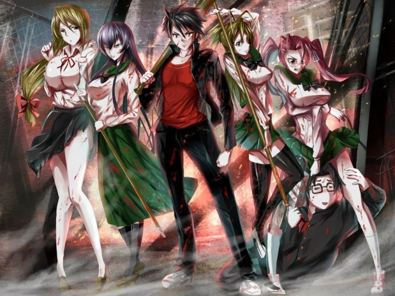Highschool of the Dead («школа мертвецов», 2010) этти