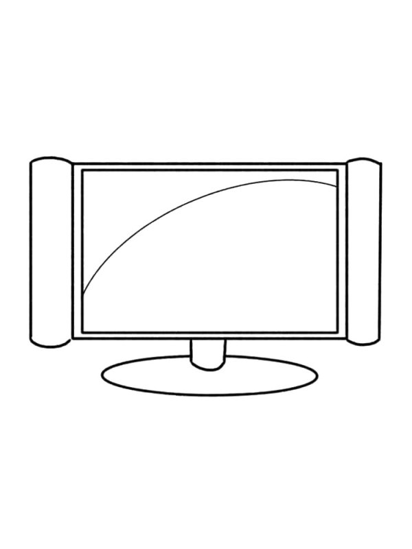 раскраска телевизор