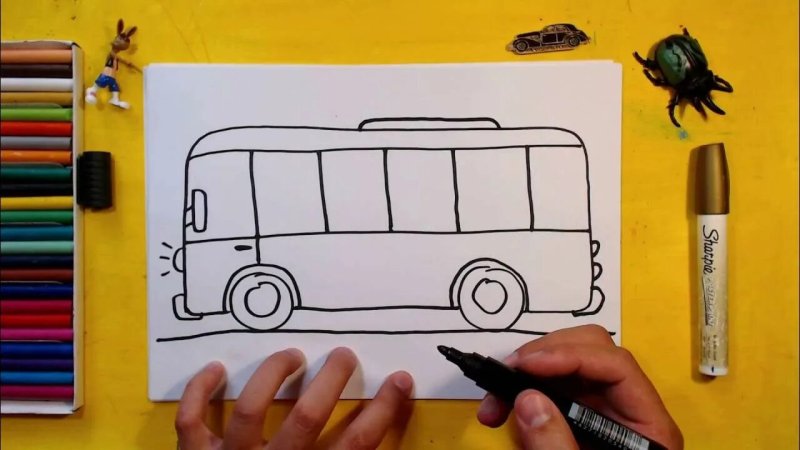 Рисование автобус