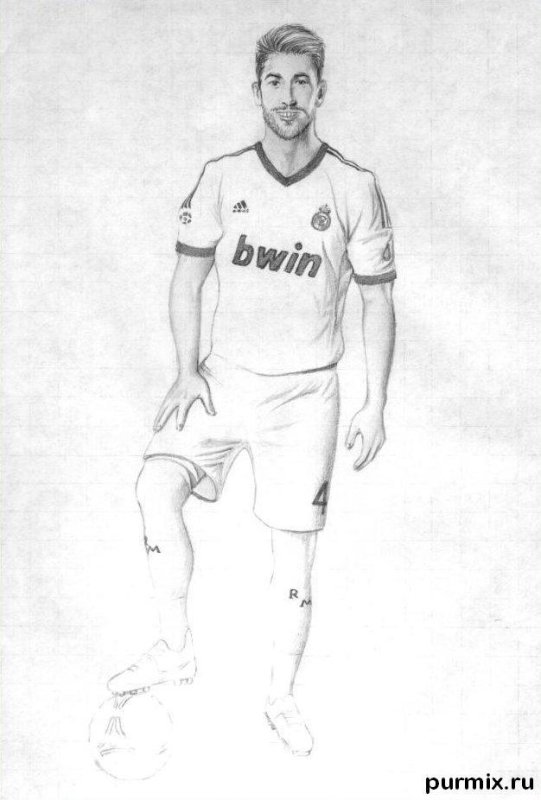 Нарисовать Серхио Рамос