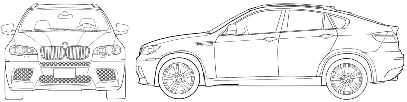 BMW x6m чертеж