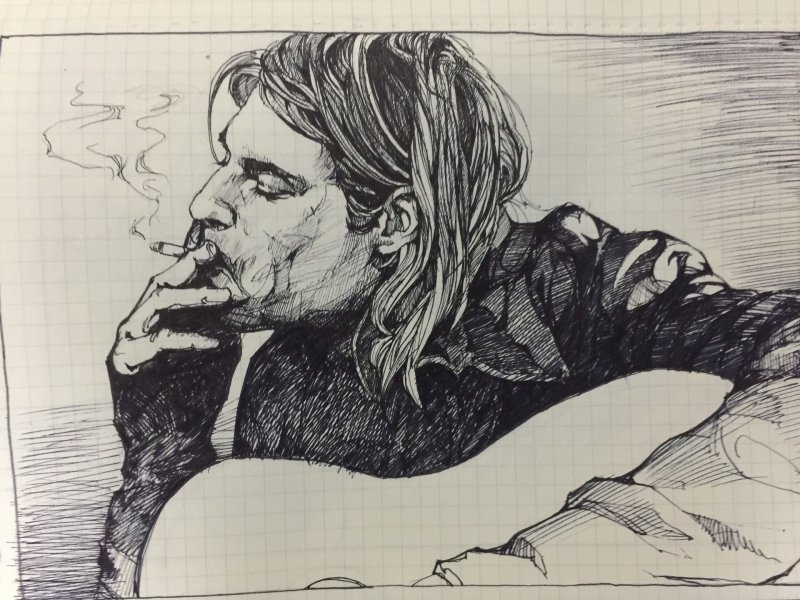Курт Кобейн рисунок