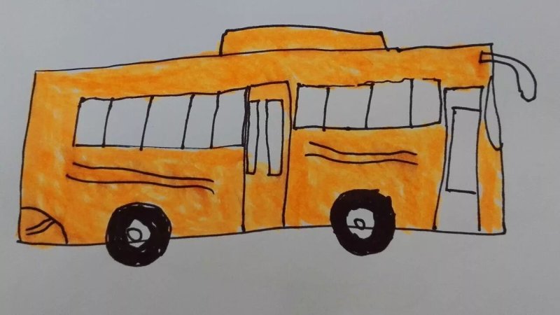 Рисование автобус