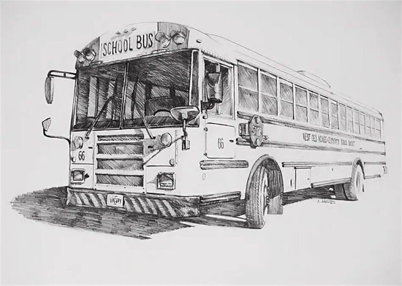 автобус рисунки