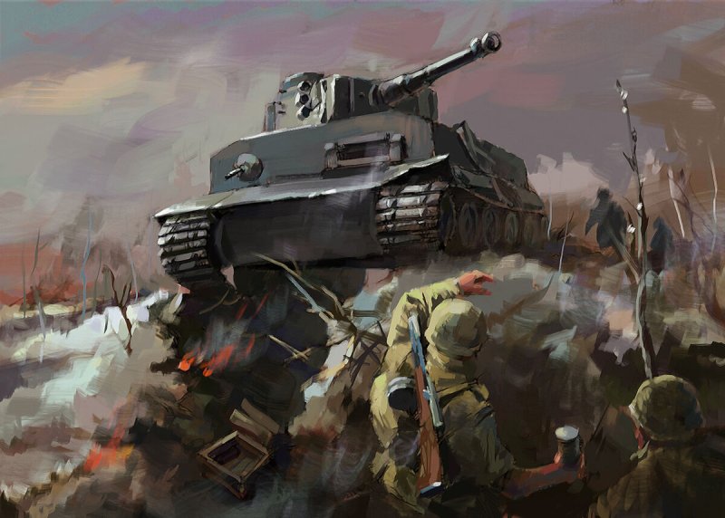 Танкист живопись