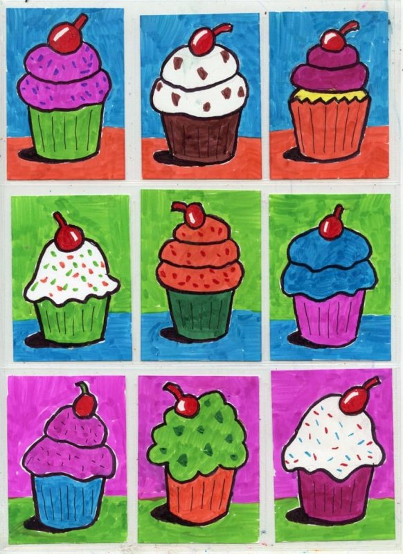 Рисунки кексиков