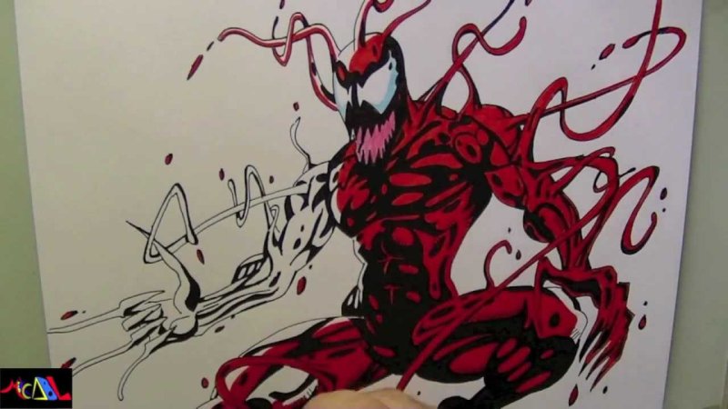 Раскраска человек паук Карнаж