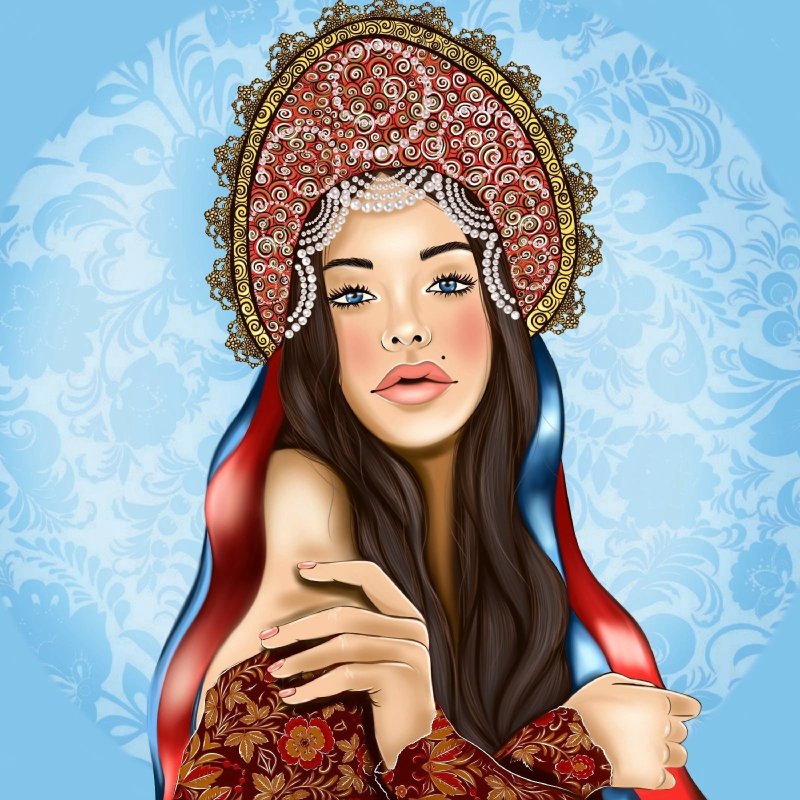 Лицо русской красавицы