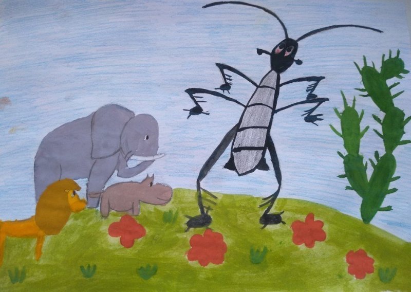 Нарисовать Тараканище Корнея Чуковского