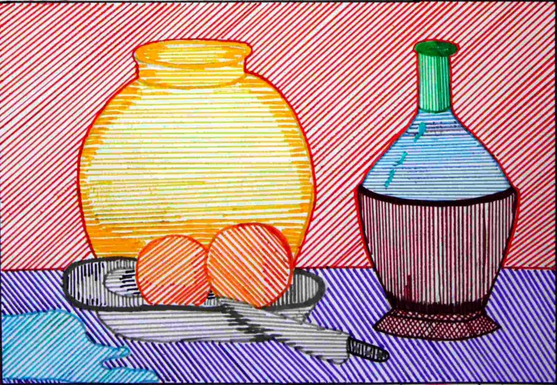 Натюрморт с фруктами рисунок