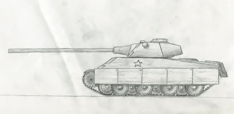 Танк рисунок для срисовки