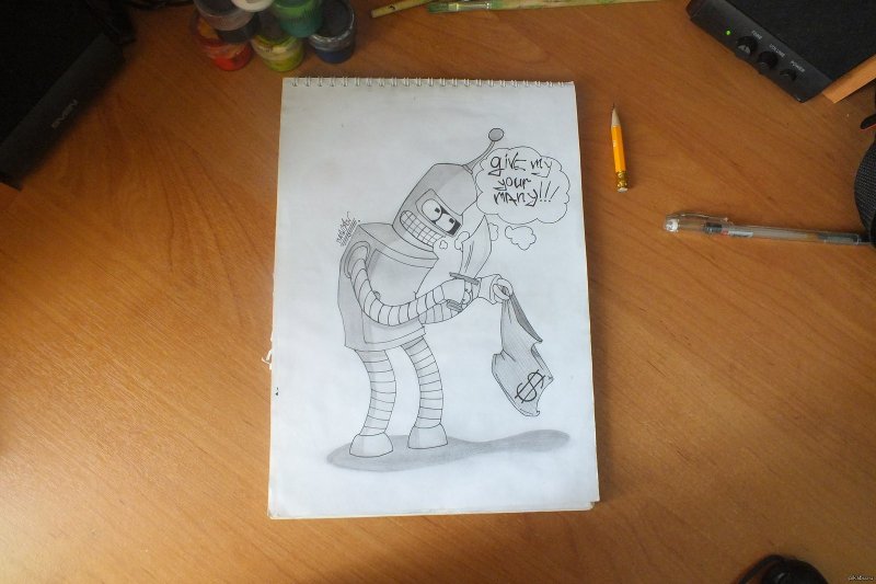 Как нарисовать Бендера пошагово