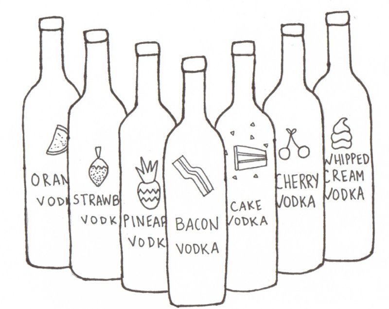Бутылка водки рисунок